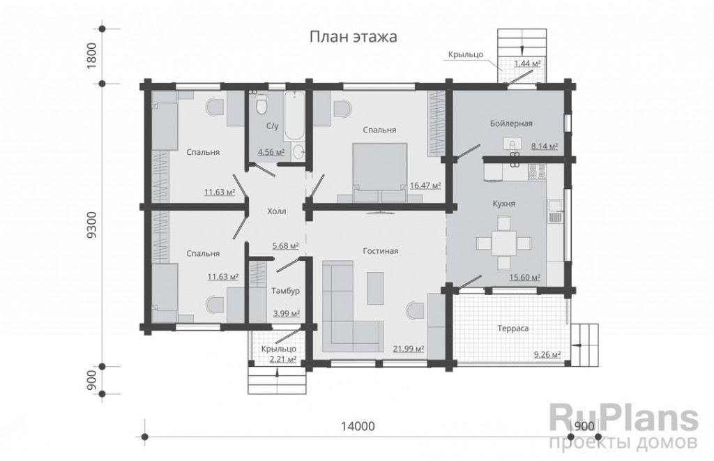 Проект № Р144, планировка