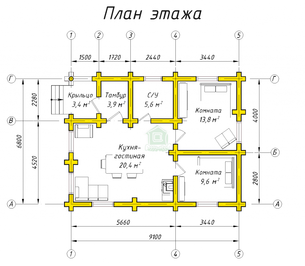 Проект № Р105, планировка